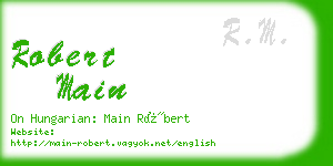 robert main business card